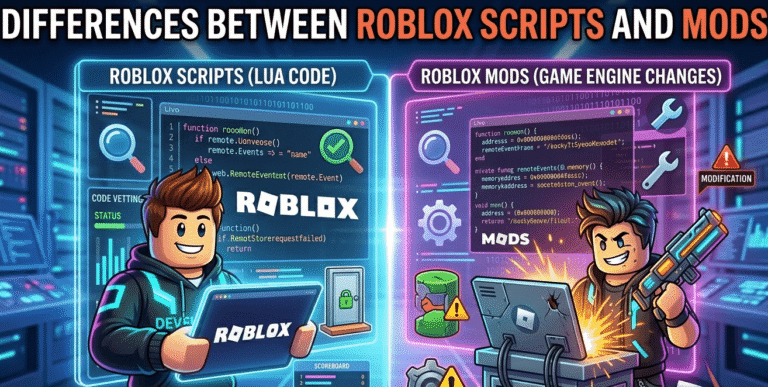 Differences between Roblox scripts mods